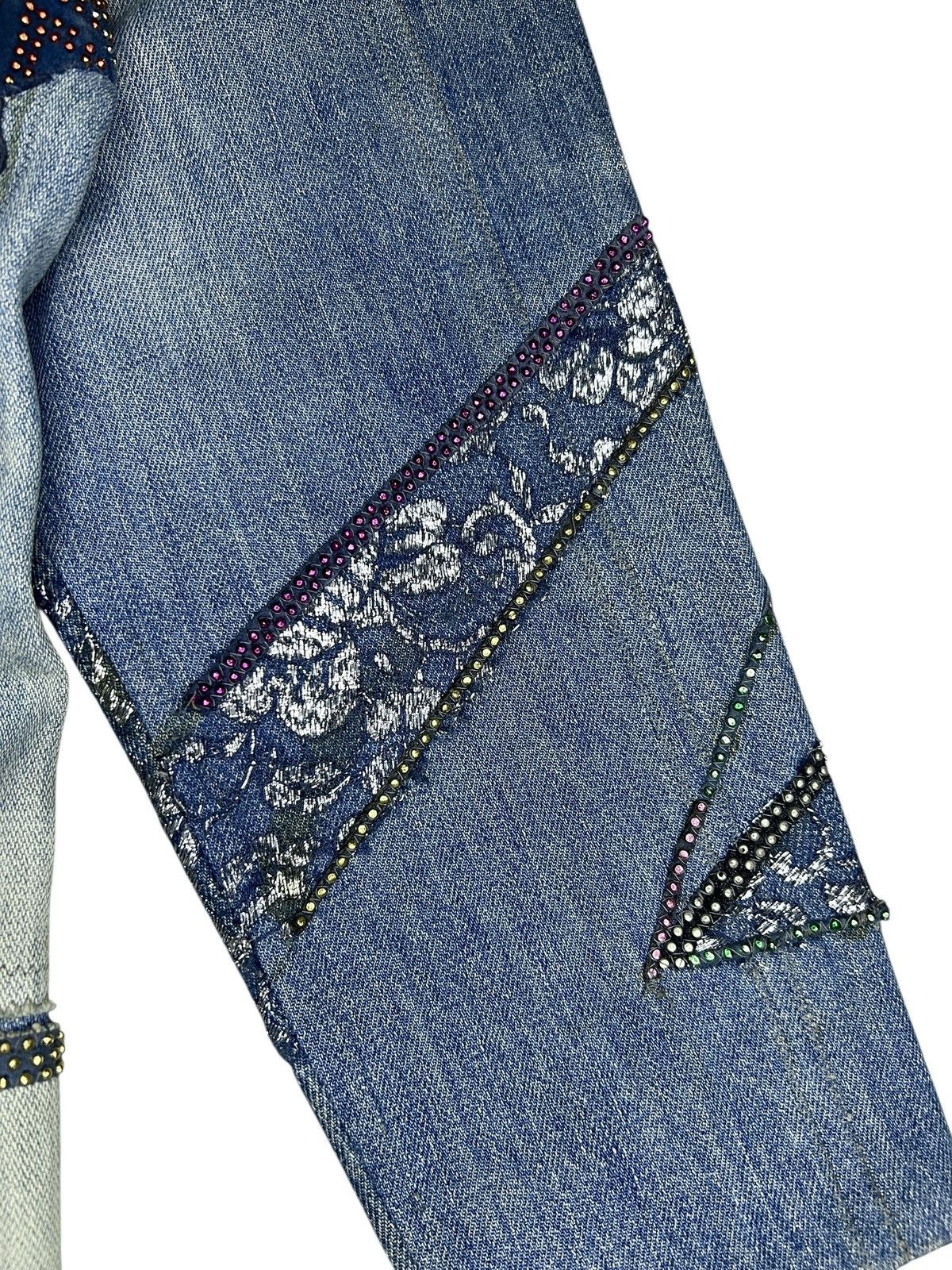 Roberto Cavalli 80s Patchwork Denim Blazer Size S / US 4 / IT 40 - 5 Thumbnail