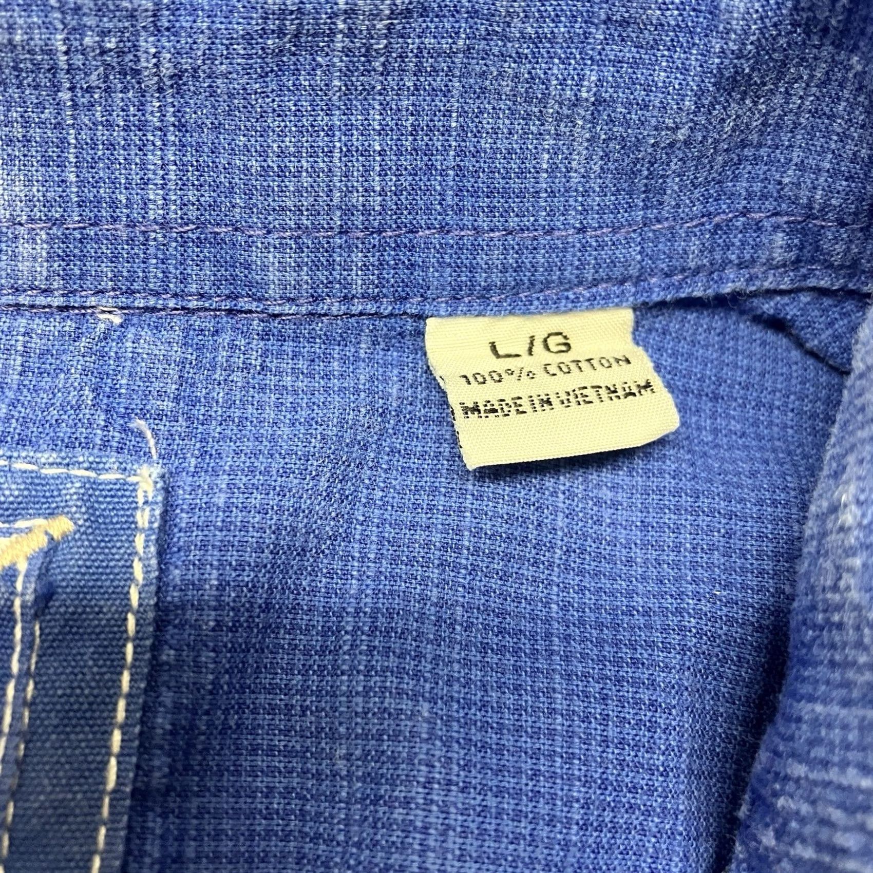 Vintage Age Of Wisdom Button-Up Shirt Blue Check Plaid Long Sleeve Size L Mens Western Pearl Snap Button-Down Collared Cotton Shirt Size US L / EU 52-54 / 3 - 4 Thumbnail