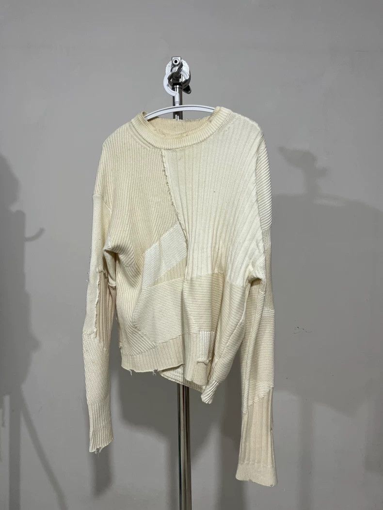 Helmut Lang HELMUT LANG Cashmere double layer eroded knit sweater Size M / US 6-8 / IT 42-44 - 1 Thumbnail