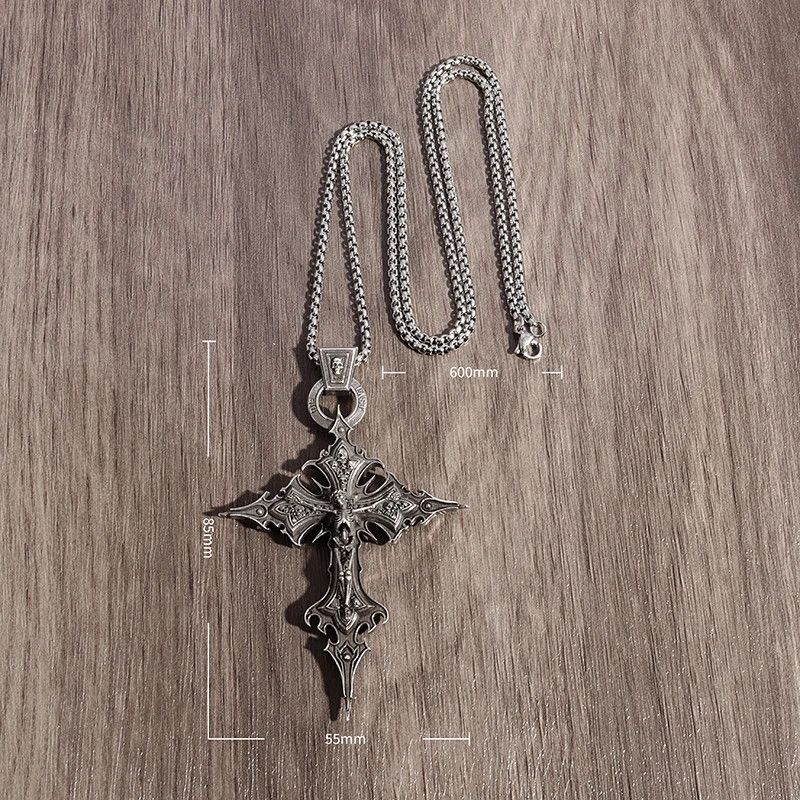 Other Vintage Gothic Cross Skull Pendant Size ONE SIZE - 5 Thumbnail