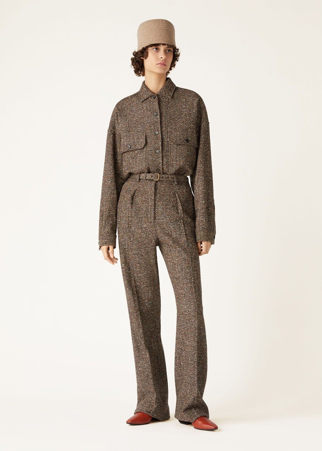 Loro Piana o1w1db10825 FAO3735 Jenna Overshirt in Brown Size XS / US 0-2 / IT 36-38 - 2 Thumbnail