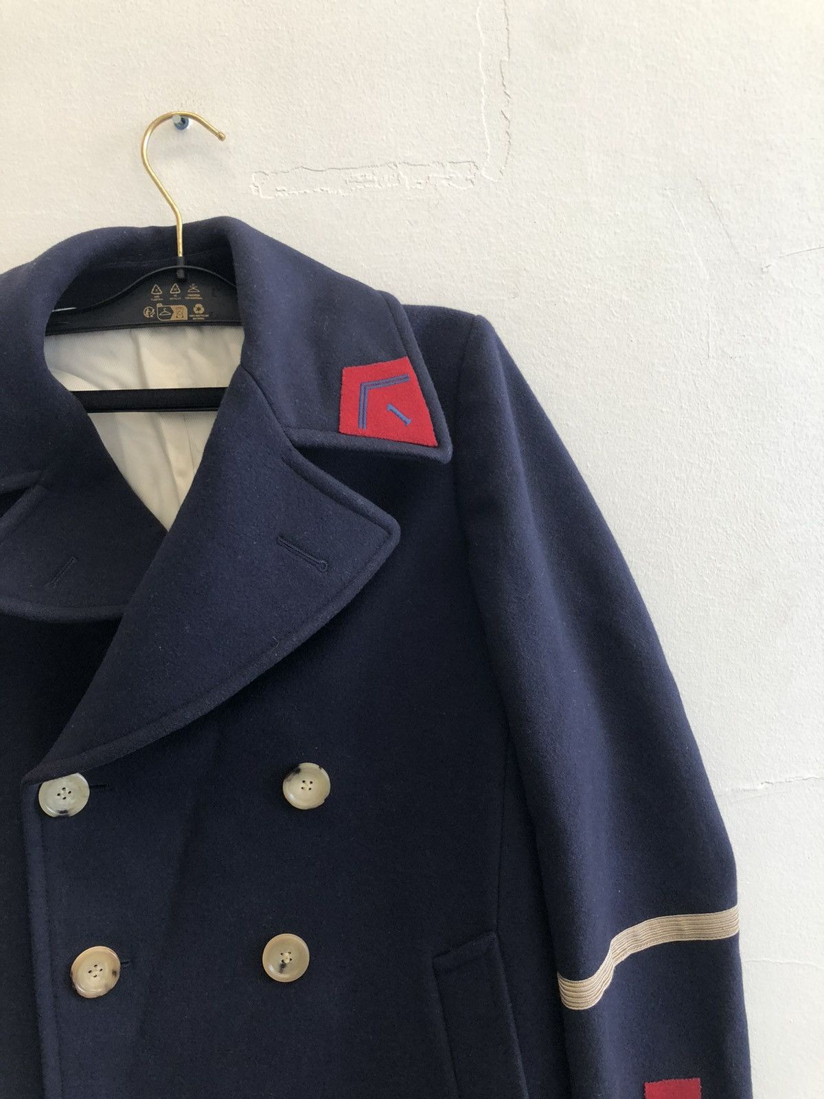 Gucci Gucci wool 5000$ navy military Embroidery Wool Overcoat 38R Size US S / EU 44-46 / 1 - 14 Thumbnail