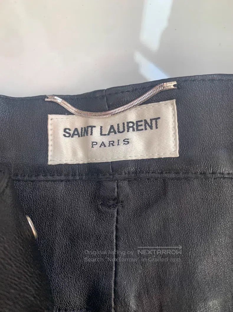 Saint Laurent Paris Saint Laurent Paris Leather Pants Size US 34 / EU 50 - 4 Thumbnail