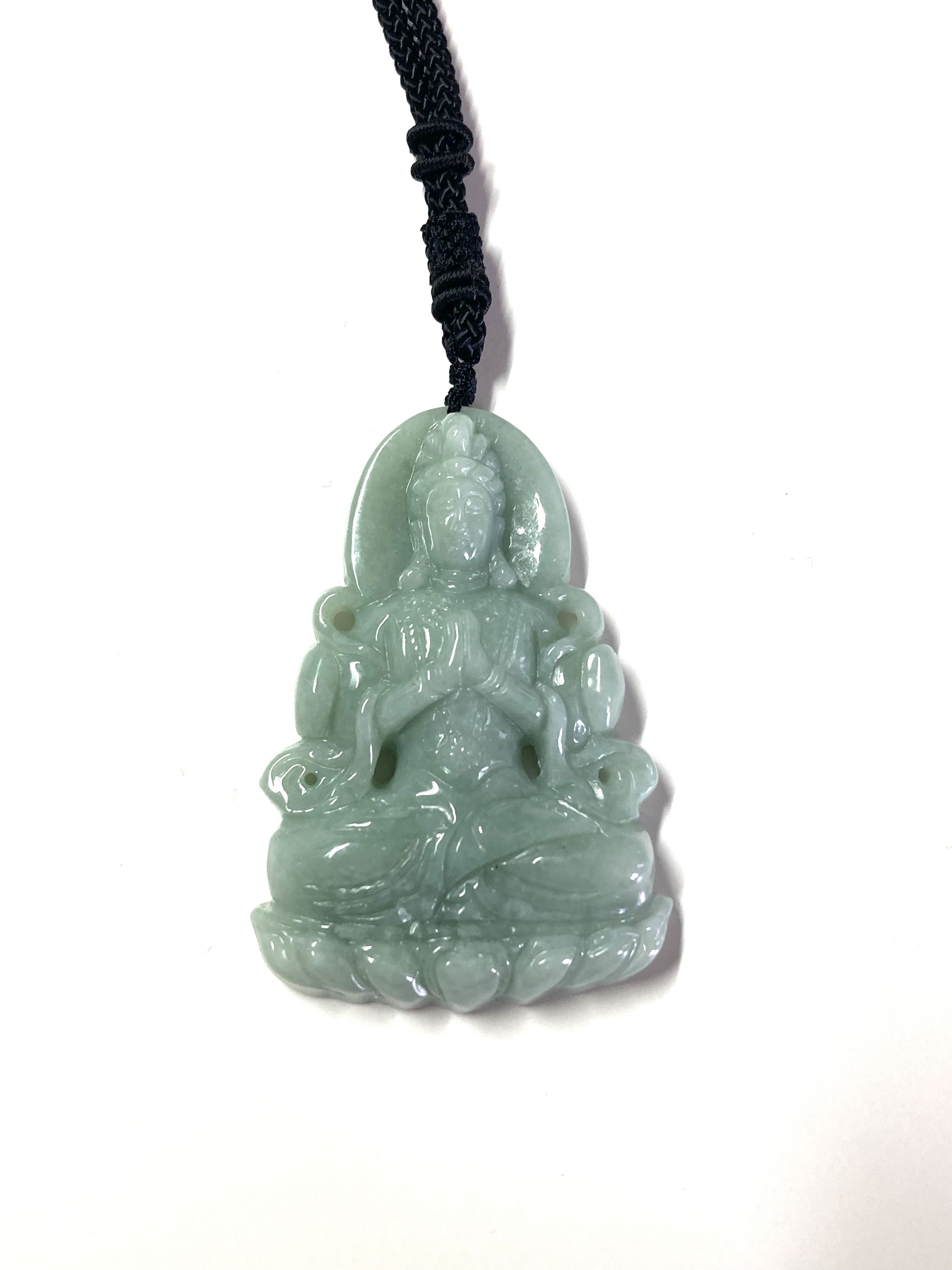 Other 60015 Certified Jadeite jade Green Kwan Yin Pendant Size ONE SIZE - 2 Thumbnail