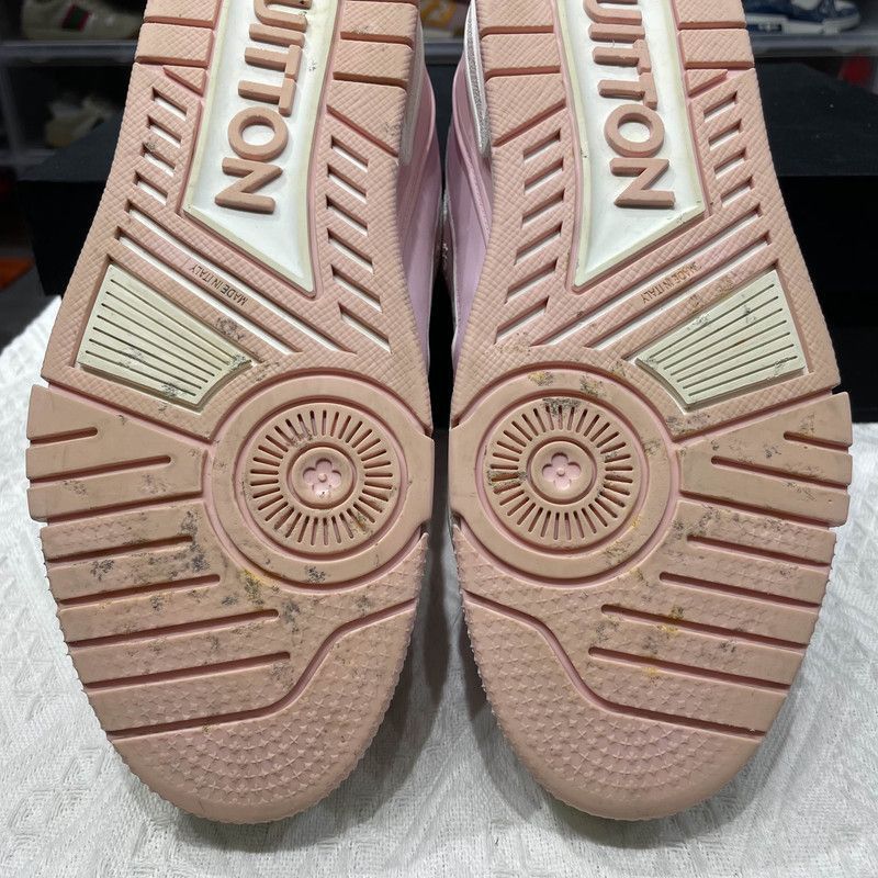 Louis Vuitton Louis Vuitton Trainer Leather Sneakers in Pink -2508 Size US 8 / EU 41 - 5 Thumbnail