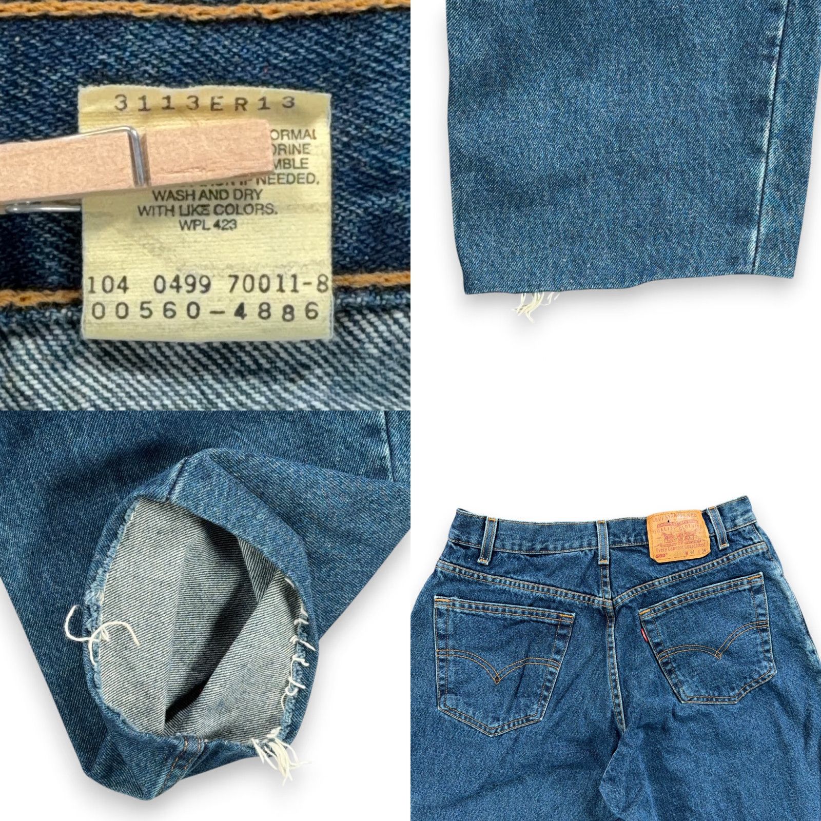 Levi's VINTAGE Levi's Jeans Mens 32x30 Blue 560 Loose Fit Baggy Skater 90s Tag 34x36 Size US 32 / EU 48 - 8 Thumbnail