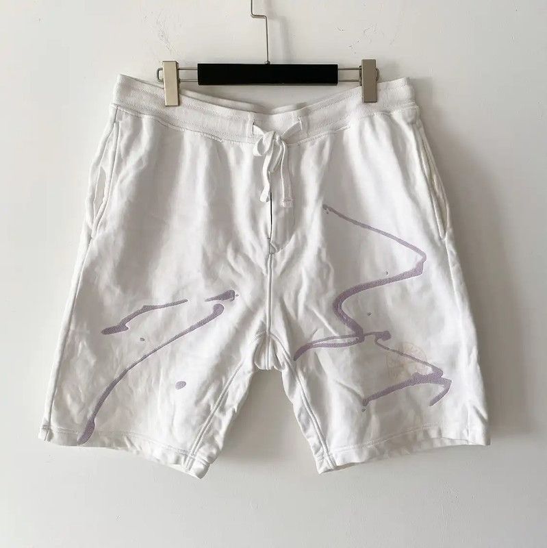 Stone Island Stone Island Men's Summer White Printed Shorts 0089 Size US 44 / EU 60 - 1 Thumbnail