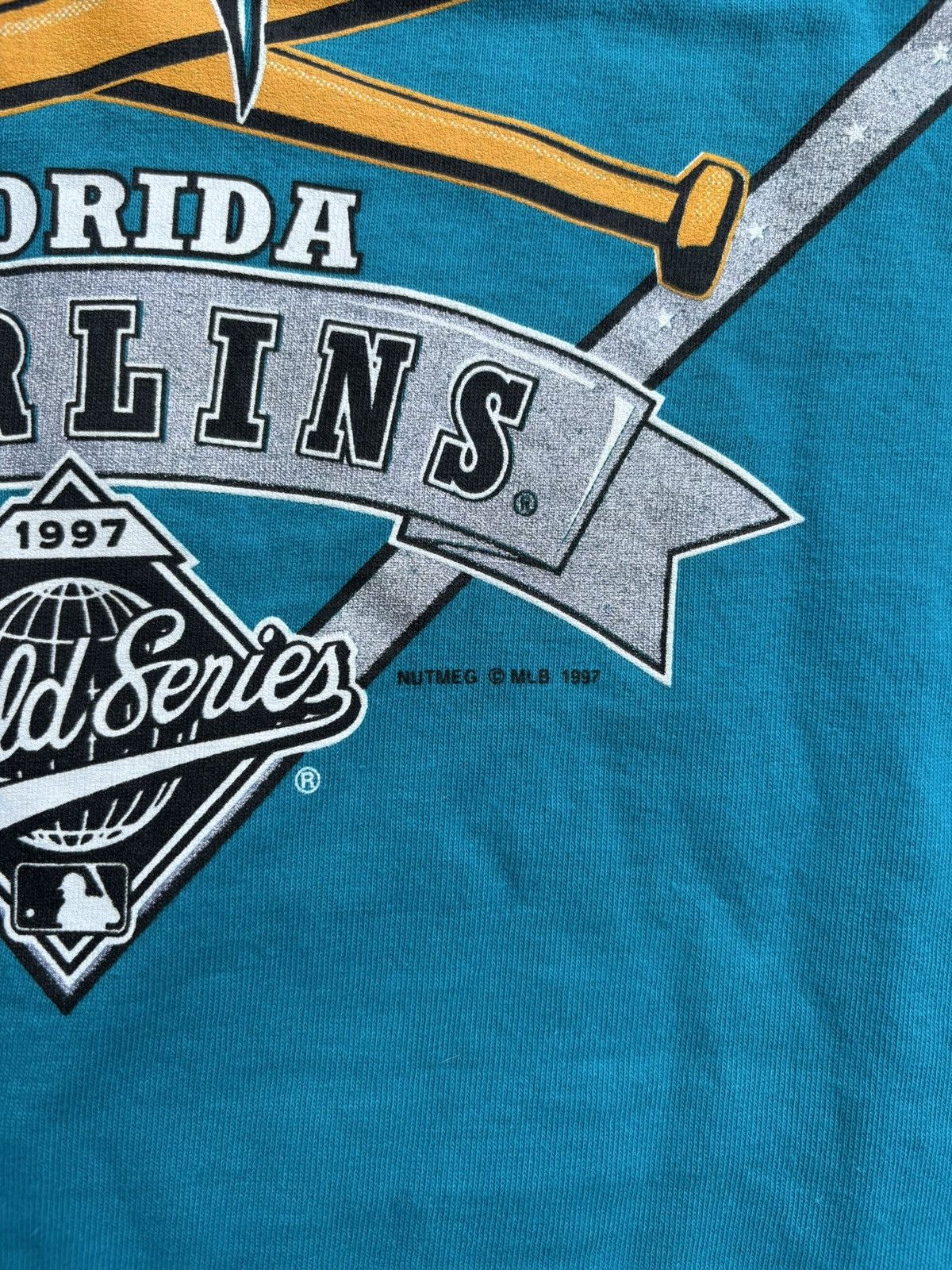 Vintage Vintage 1997 Florida Marlins World Series T Shirt Size US M / EU 48-50 / 2 - 3 Thumbnail