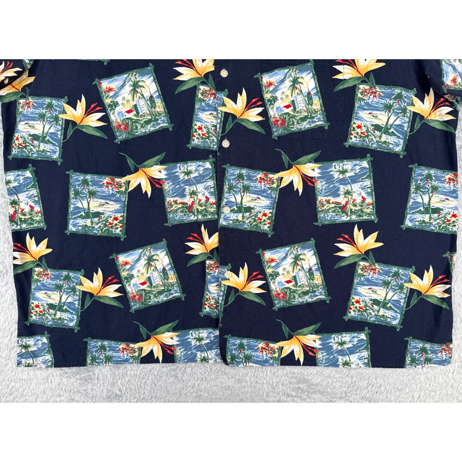 Vintage Natural Issue Shirt Men 3XL Floral Hawaiian Blue Cotton Button-Up Resort Luau Aloha Hawaiian Shirt Mens Size US XXL / EU 58 / 5 - 7 Thumbnail