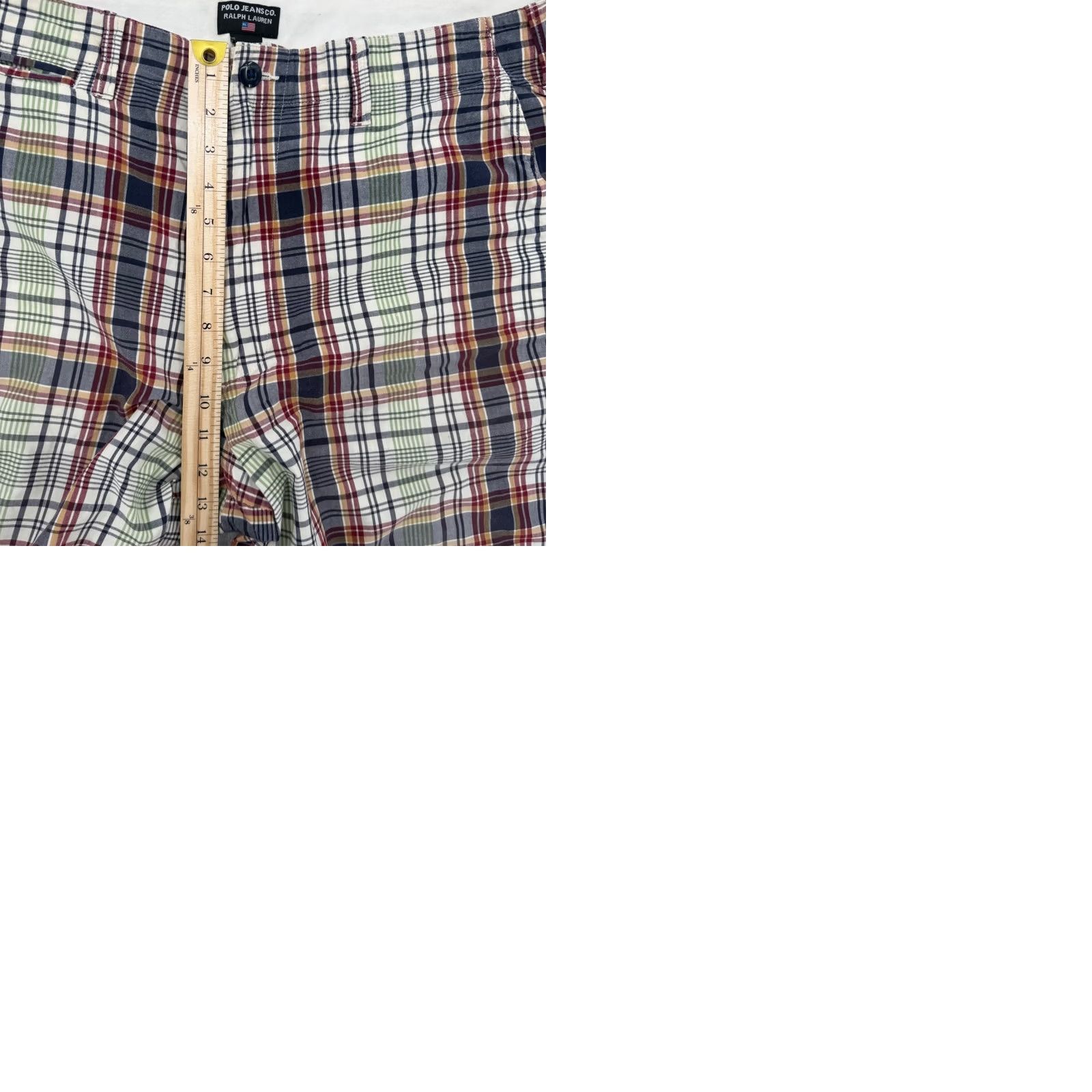 Ralph Lauren VINTAGE Polo Jeans Co. Ralph Lauren Mens Plaid Shorts Size 38 Cotton Madras Size US M / EU 48-50 / 2 - 9 Thumbnail