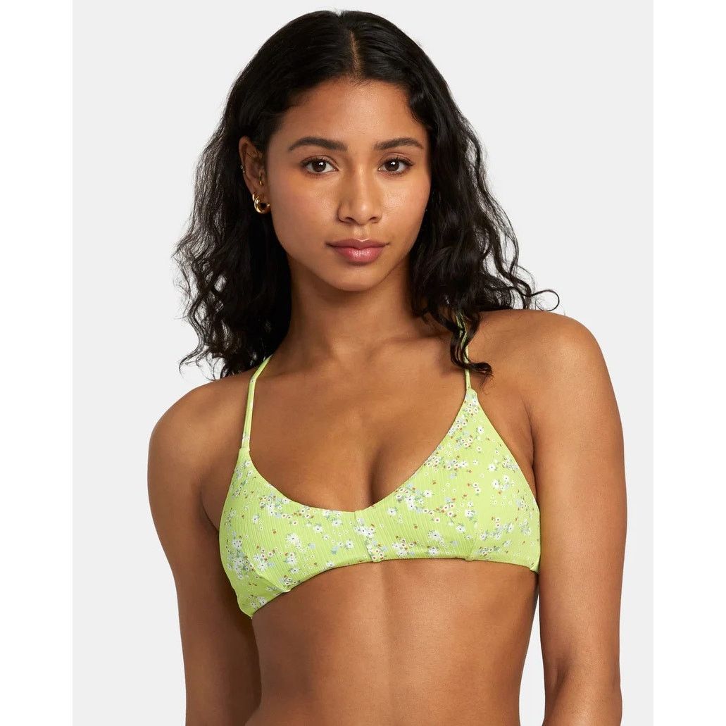 RVCA RVCA Itty Crossback Neon Green Bikini Top Women’s Sz S/8 NWT Size S / US 4 / IT 40 - 1 Thumbnail