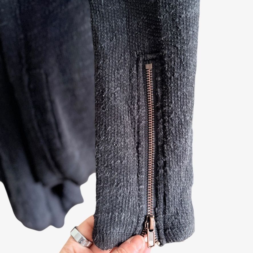 Free People Free People Oversized Knit Cardi Coat Small Black Long Zip B Size S / US 4 / IT 40 - 4 Thumbnail