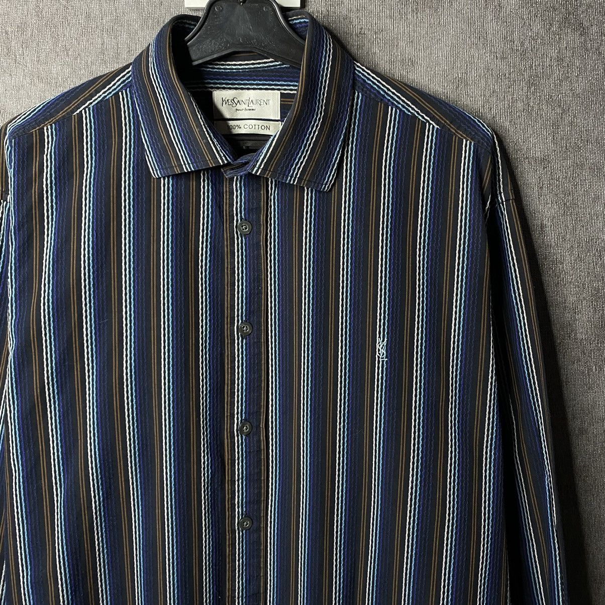 Vintage × Yves Saint Laurent Crazy Vintage YSL shirt Yves Saint Laurent Size US L / EU 52-54 / 3 - 2 Thumbnail