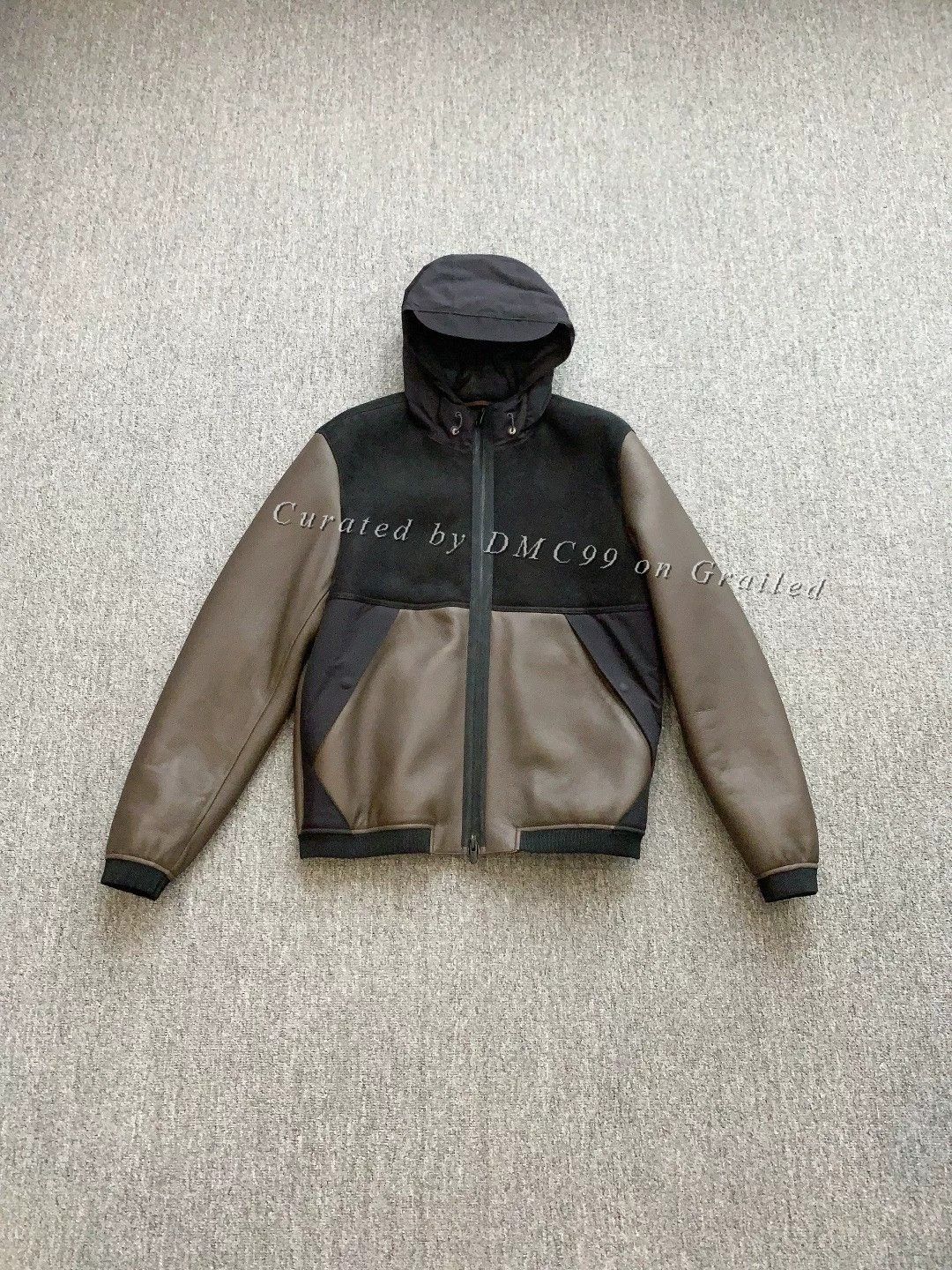 Z Zegna ZZEGNA Hooded Color-Blocked Shearling Jacket Size US M / EU 48-50 / 2 - 1 Thumbnail