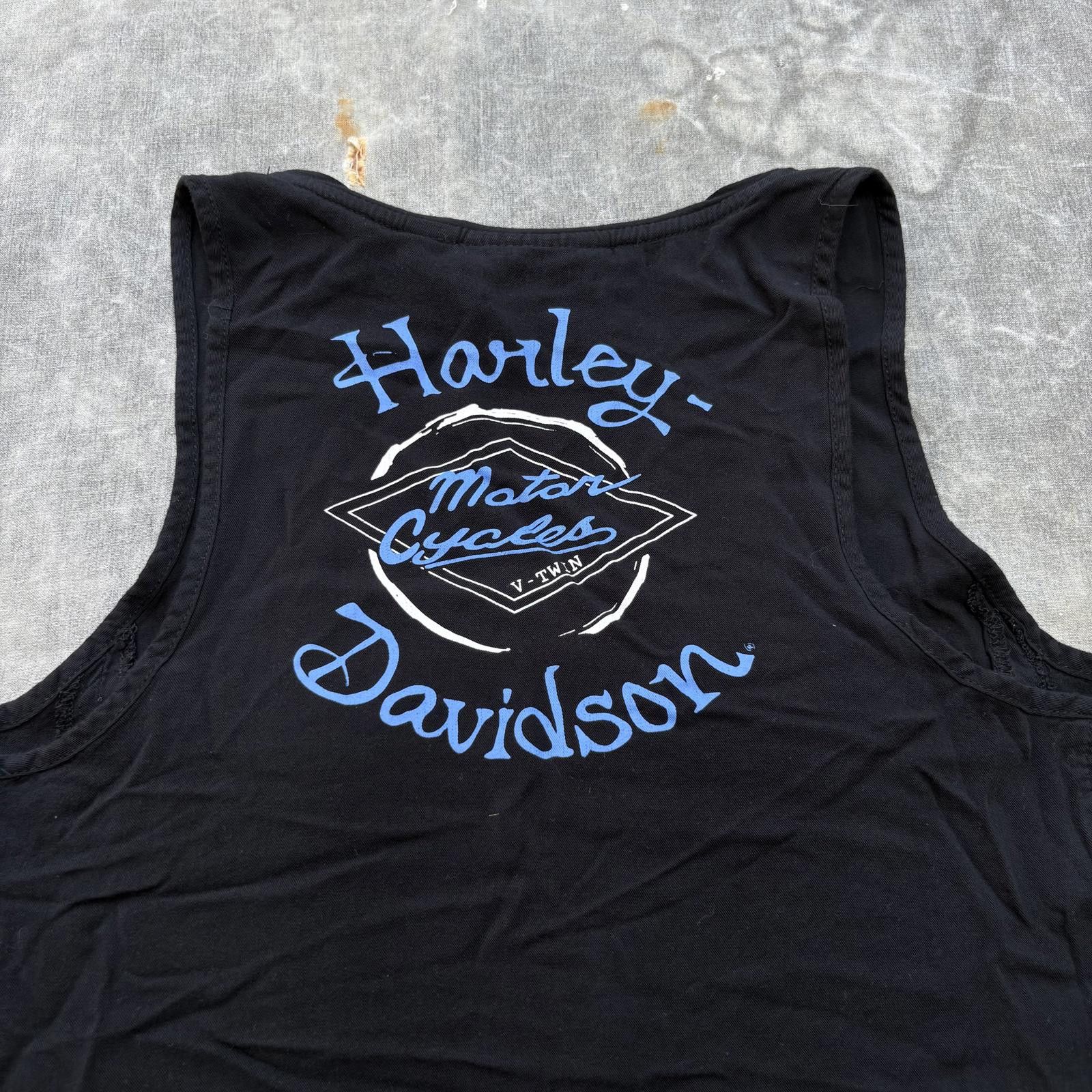 Harley Davidson Vintage Y2K Harley Davidson Biker Snap Button Lace Tank Top Size L / US 10 / IT 46 - 4 Thumbnail