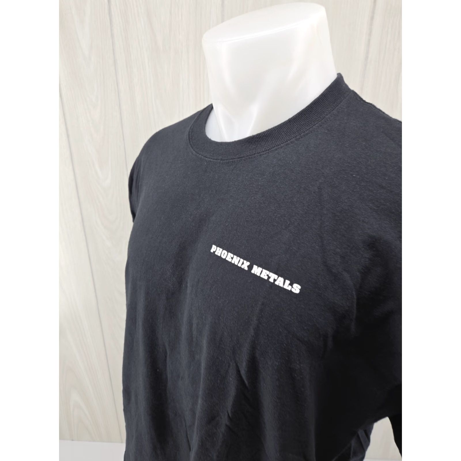 Vintage PHOENIX METALS Black Cotton Long Sleeve T-Shirt 2XL Mens Shirt Crew Neck Logo 100% Cotton Vintage? No Size US XXL / EU 58 / 5 - 6 Thumbnail