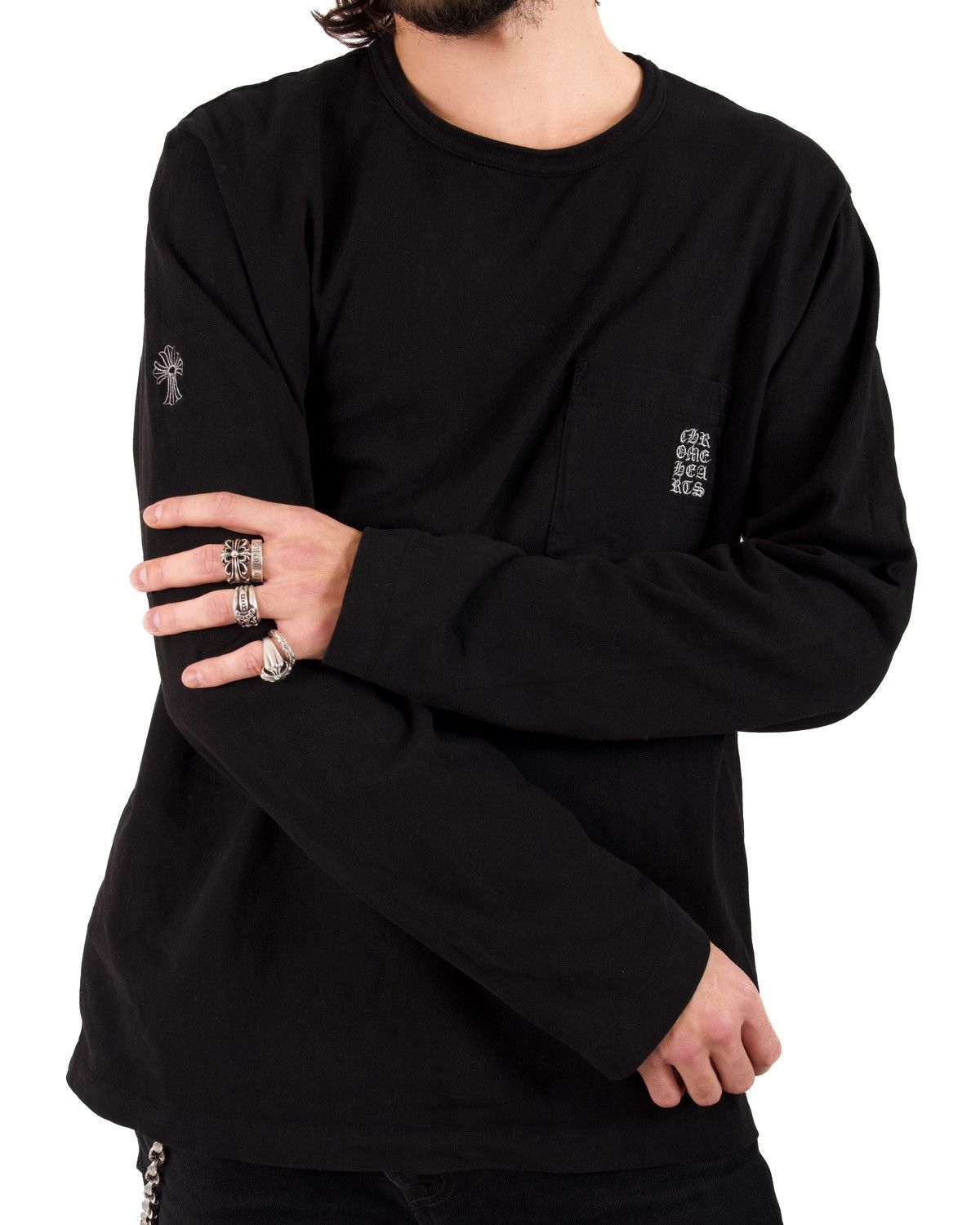 Chrome Hearts Chrome Hearts Premium Embroidered Eyechart Longsleeve Black Size US XL / EU 56 / 4 - 2 Thumbnail