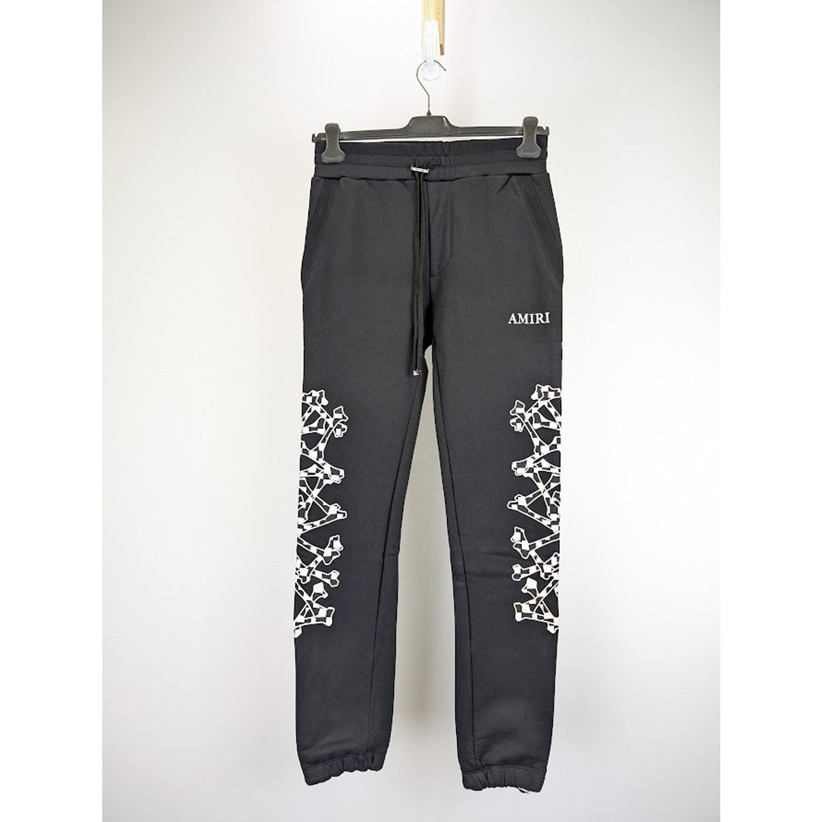 Amiri o1rshd1 Checkered Bones Sweatpants in Black Size US 36 / EU 52 - 2 Thumbnail