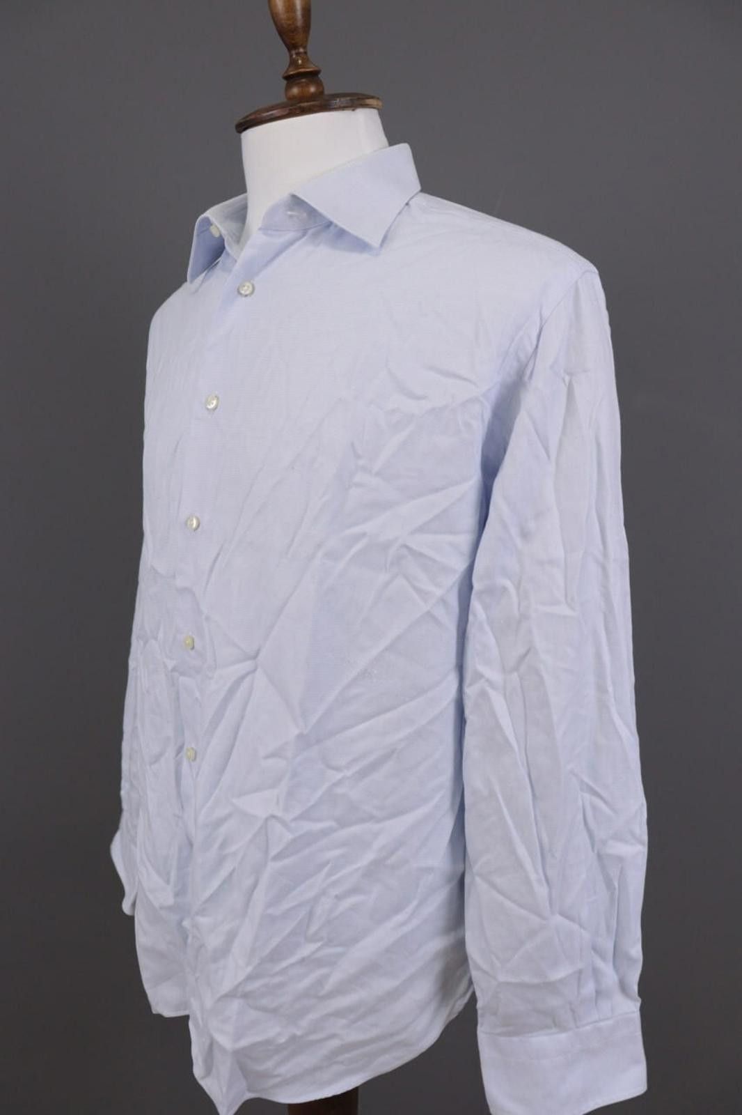 Ermenegildo Zegna Ermenegildo Zegna Regualr Fit Blue Shirt Size 43 / 17 Size US M / EU 48-50 / 2 - 5 Thumbnail