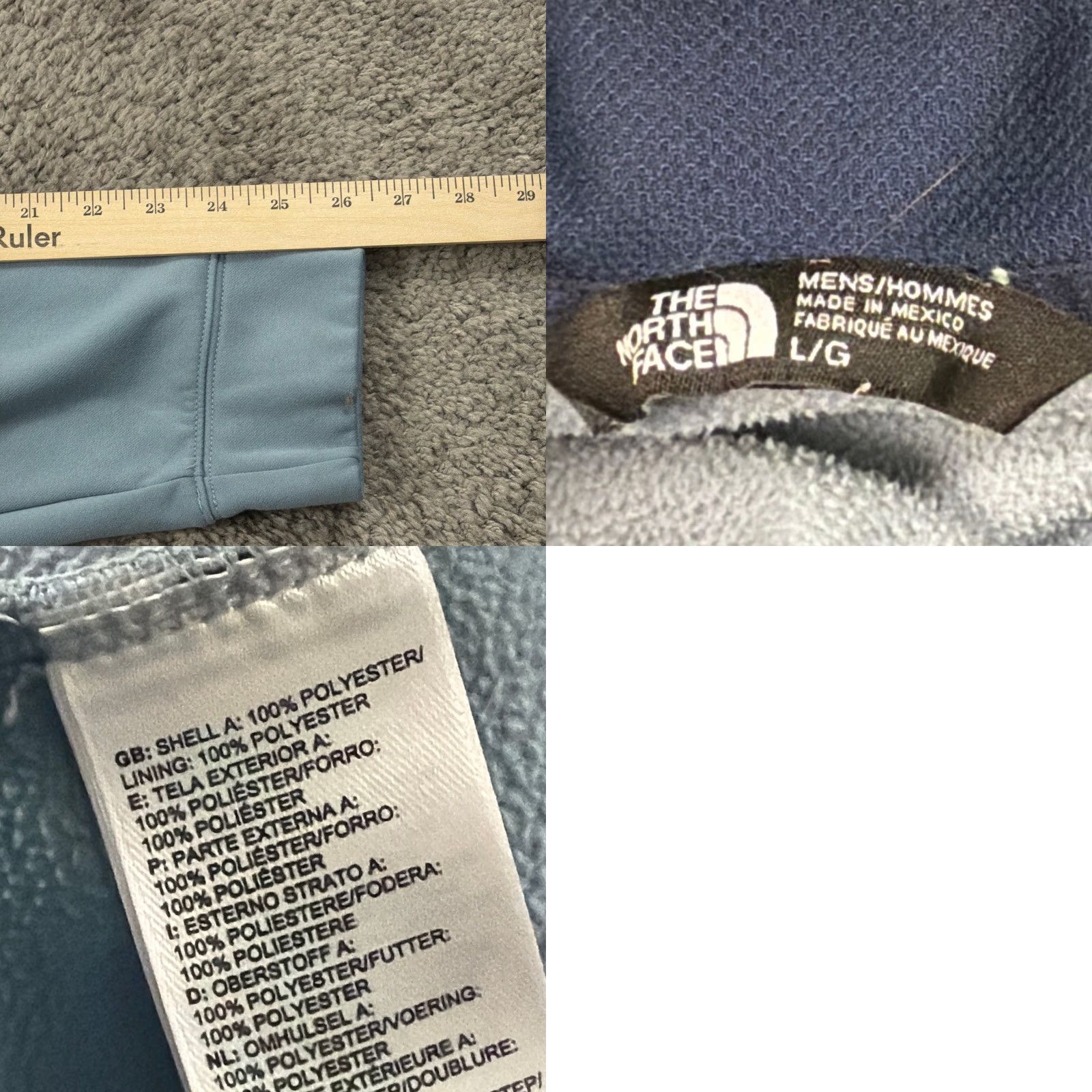 The North Face The North Face Hoodie Mens L Blue Fleece Pullover Sweatshirt Pockets Drawstring Size US L / EU 52-54 / 3 - 9 Thumbnail