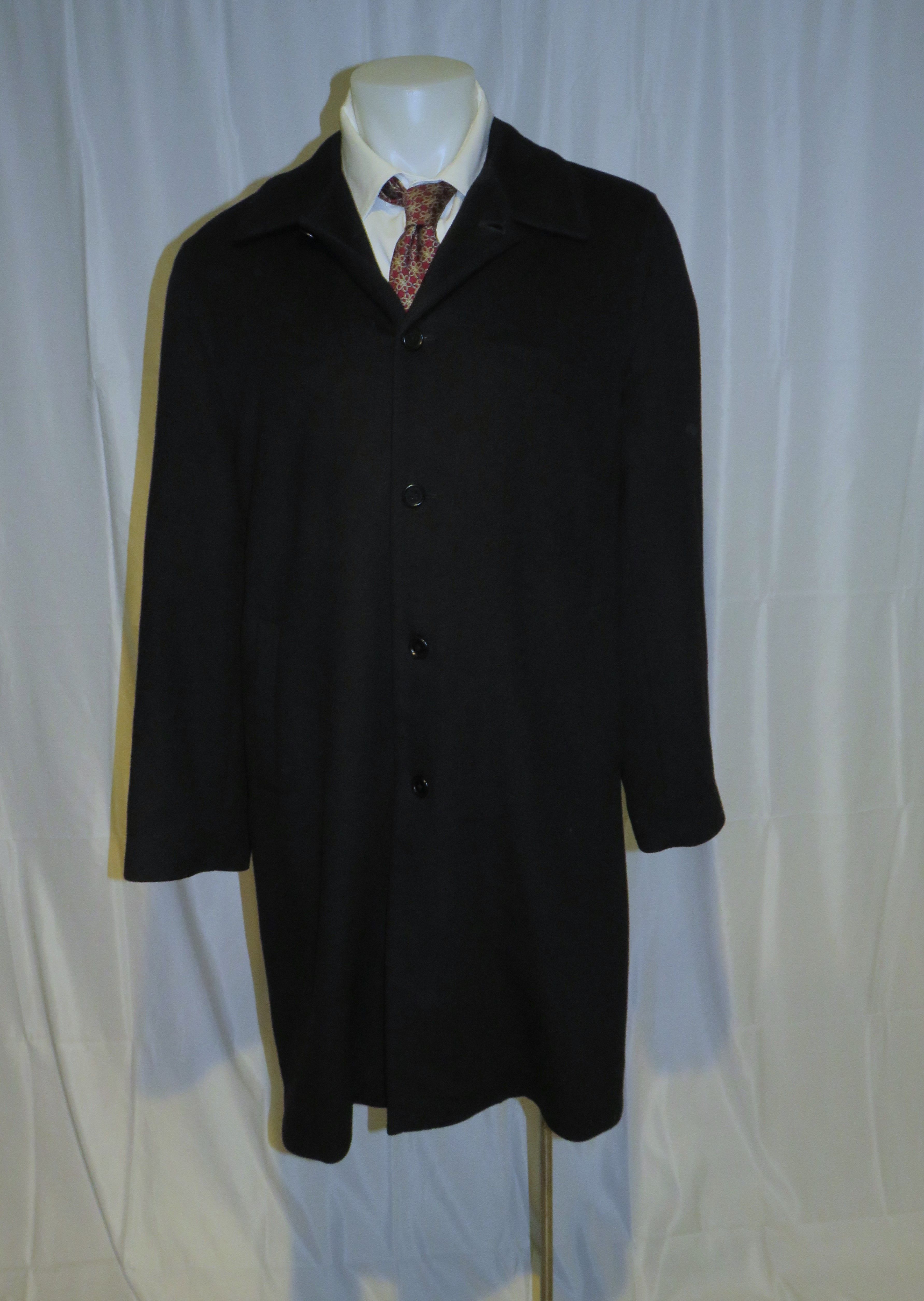 Other Great Scott Angora Blend Black Brushed Flannel Top Coat 46 Size US XL / EU 56 / 4 - 1 Preview