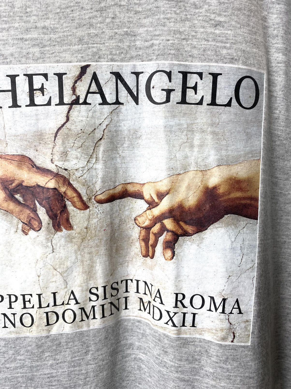 Vintage Vintage 1990’s Michelangelo Art T Shirt Single Stitch Size US XL / EU 56 / 4 - 4 Thumbnail
