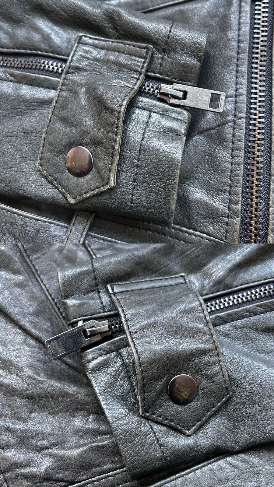 Diesel Vintage Diesel Avantgarde Leather Biker Jacket Size S / US 4 / IT 40 - 14 Thumbnail