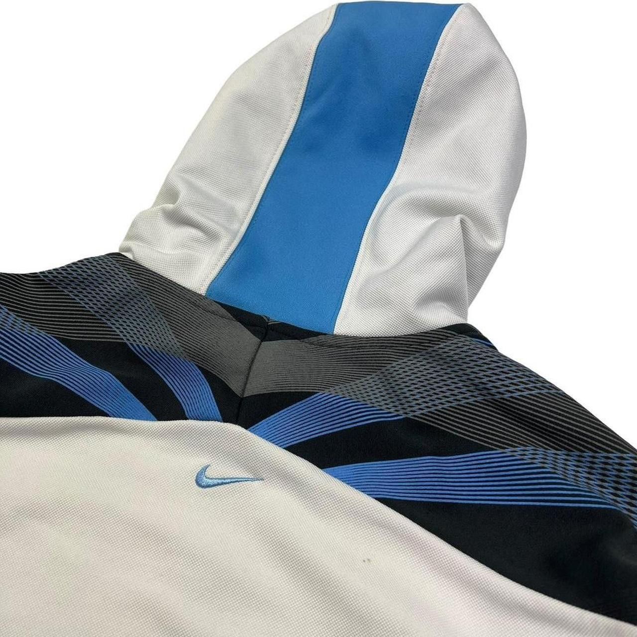 Nike Vintage 2000s Nike TN Laser Hoodie White & Blue - Medium Size US M / EU 48-50 / 2 - 3 Thumbnail