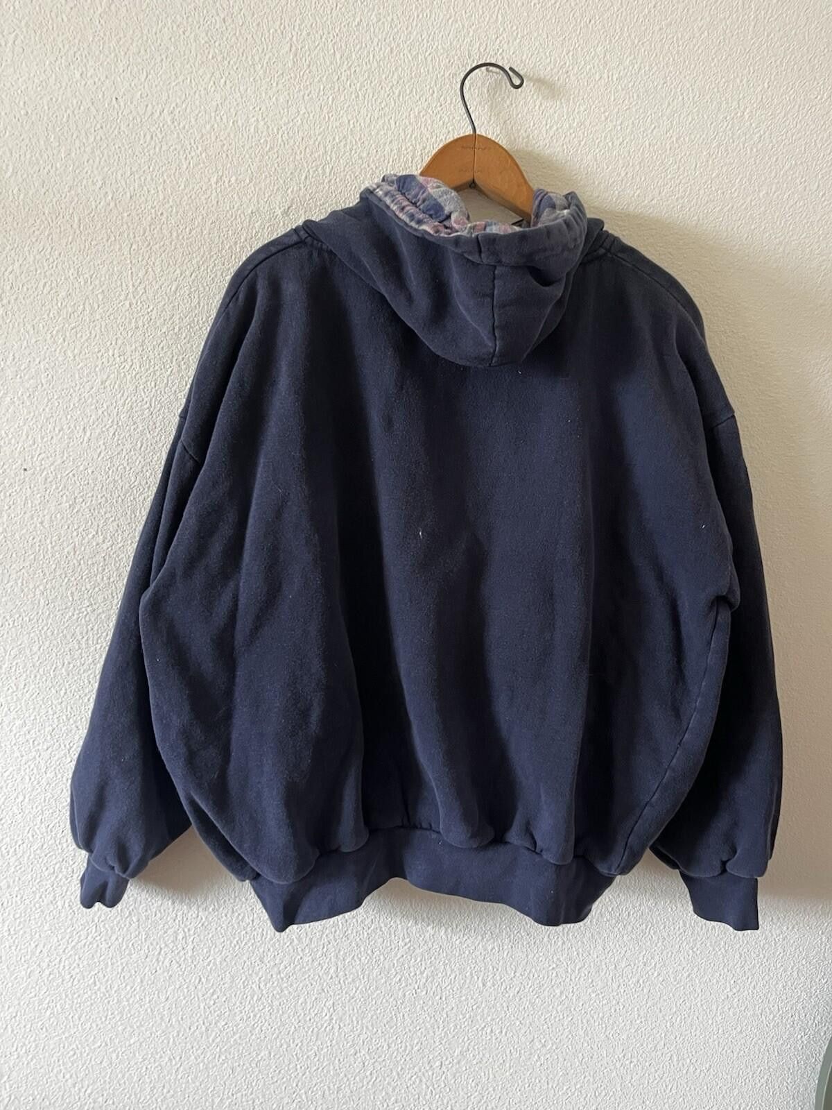 The Unbranded Brand VTG Wilderness Plaid Lined Hoodie 2XL Navy Thermal Waffle Size US XL / EU 56 / 4 - 4 Thumbnail