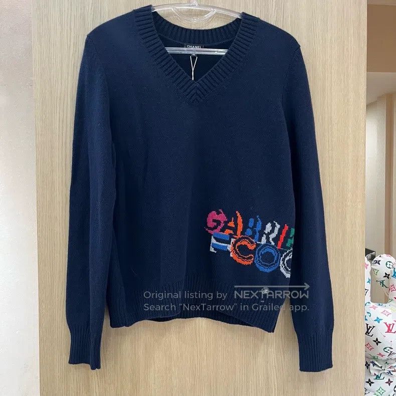 Chanel Chanel Blue cashmere sweater Size S / US 4 / IT 40 - 2 Thumbnail