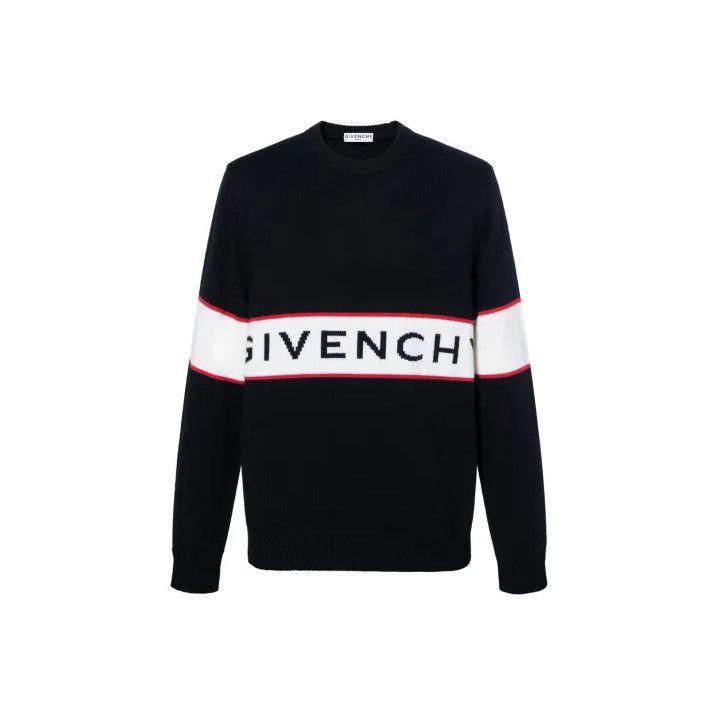 Givenchy Givenchy Men's Letter Logo Intarsia Knit Sweater Size US L / EU 52-54 / 3 - 1 Thumbnail
