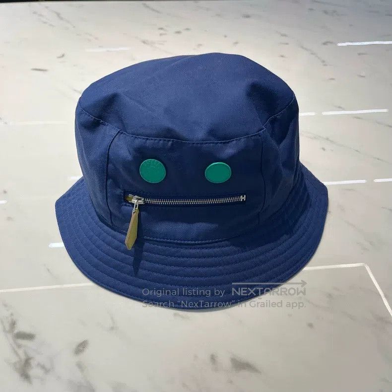 Hermes Hermes size 59 Blue robot smile fisherman hat Size ONE SIZE - 1 Thumbnail