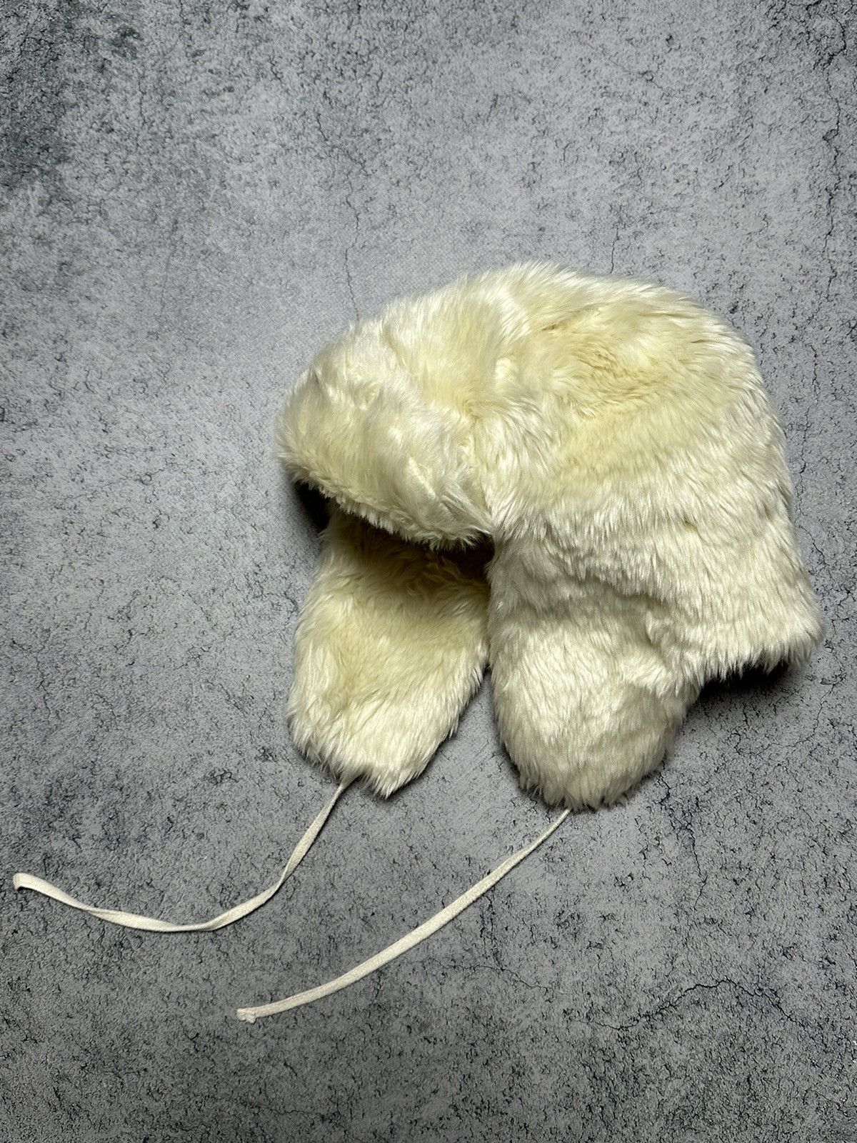 Hysteric Glamour Vintage Y2K White Fuzzy Ushanka Beanie Hat Mohair Faux Fur Size ONE SIZE - 3 Thumbnail
