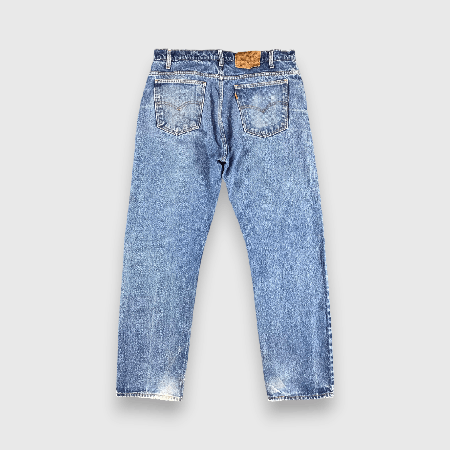 Levi's Vintage 90s Blue Wash Levis 505 Orange Tab Jeans-J2232 Size US 35 - 2 Thumbnail