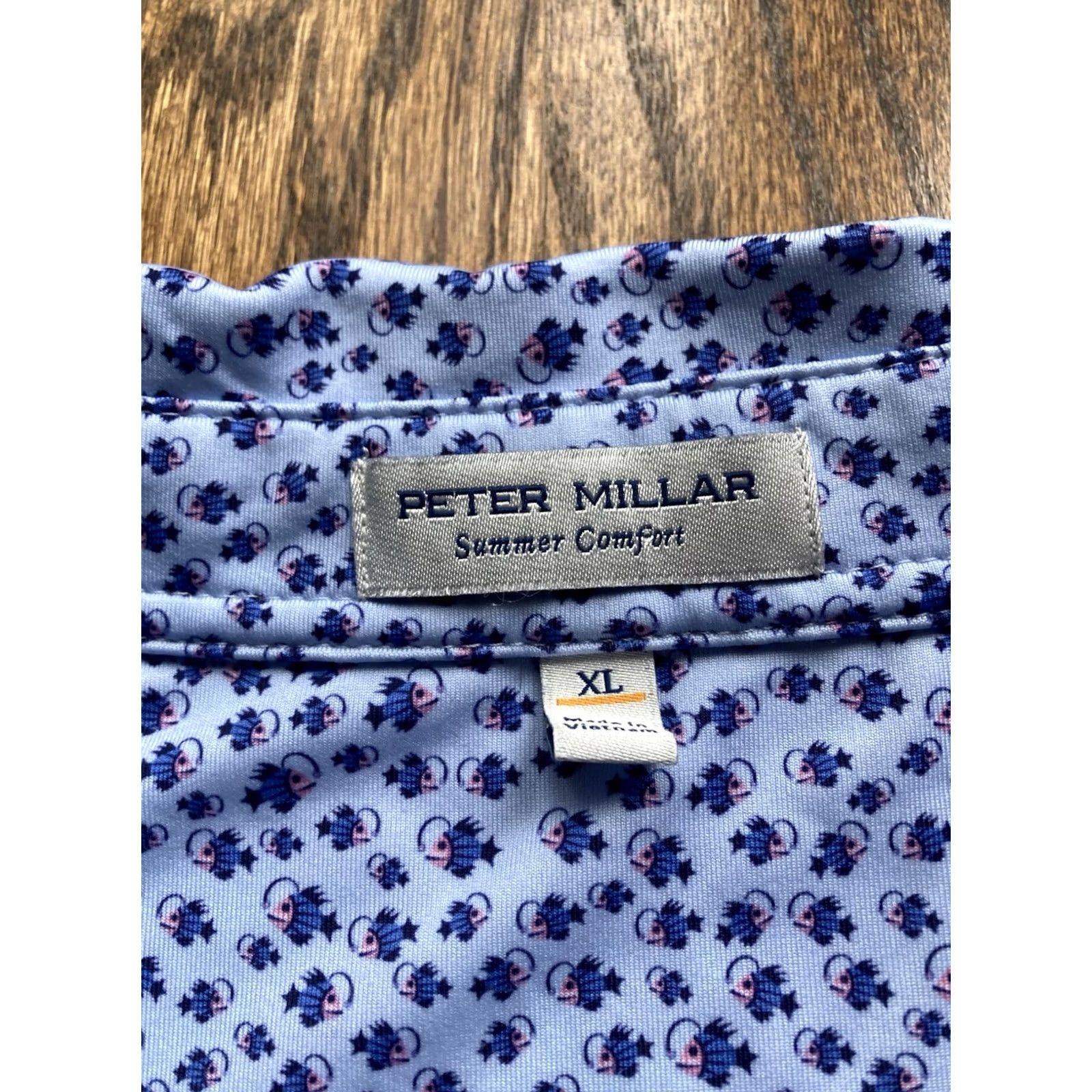 Peter Millar Peter Millar Polo Shirt Mens XL Summer Comfort Golf Blue AOP Preppy Fishing Tackle Theme Size US XL / EU 56 / 4 - 4 Thumbnail