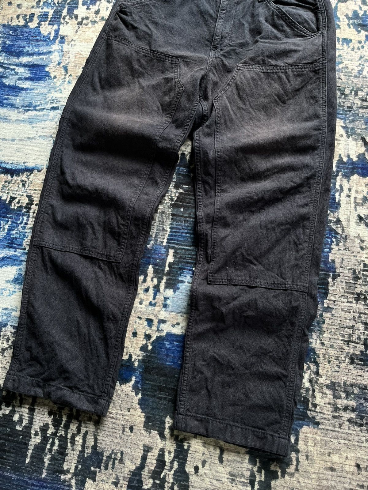 Uniqlo RARE Uniqlo Double Knee Canvas Baggy Pants Size US 33 - 3 Thumbnail