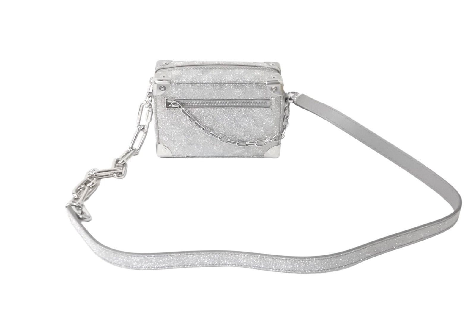 Louis Vuitton Mini Soft Trunk Shoulder Bag in Silver, Men's