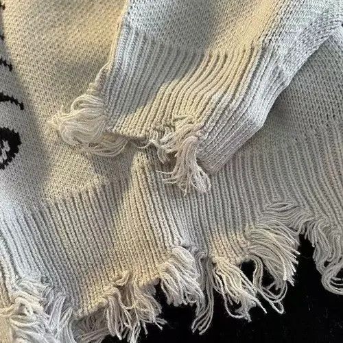 Japanese Brand × Vintage Grey casual retro angel wings pattern knit sweater Size US L / EU 52-54 / 3 - 4 Thumbnail