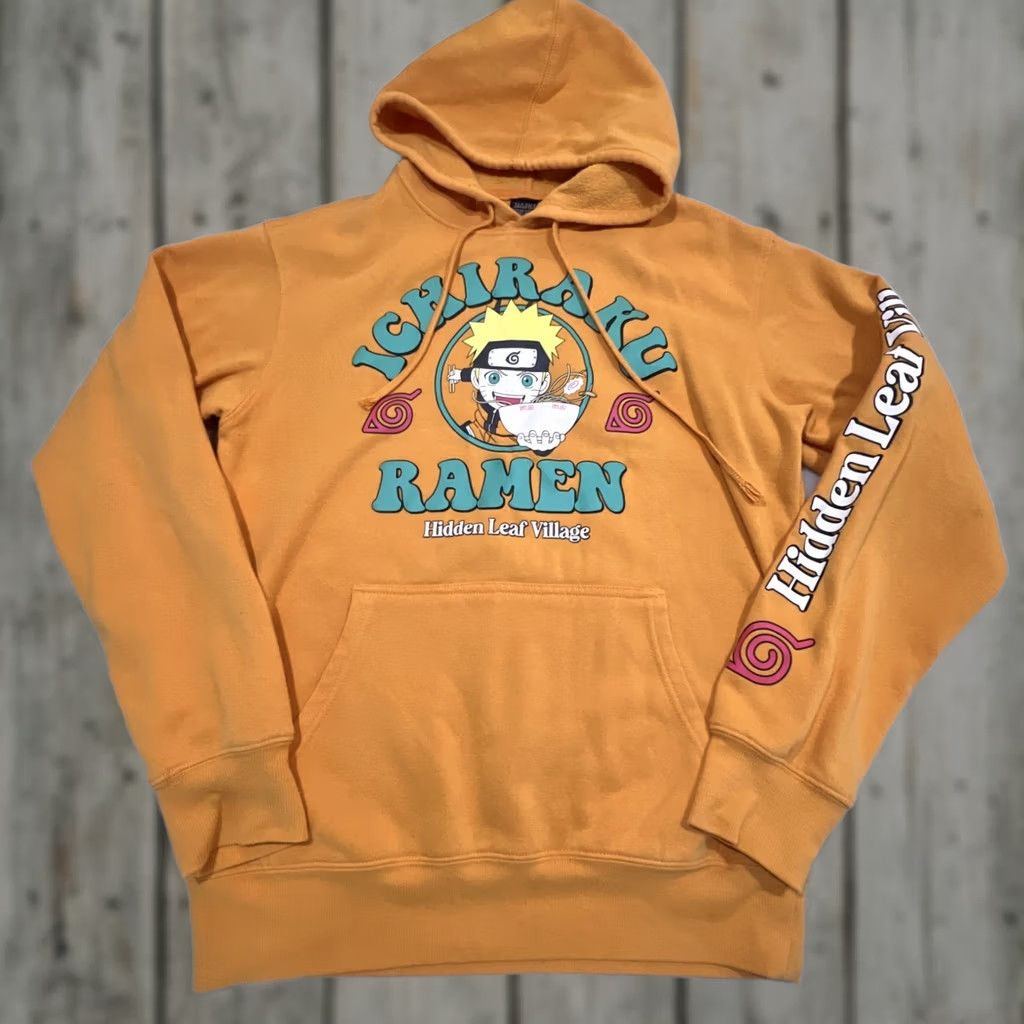 Vintage NARUTO ICHIRAKU RAMEN Hooded Pullover Orange Long Sleeve Graphics Mens Small Size US S / EU 44-46 / 1 - 1 Thumbnail
