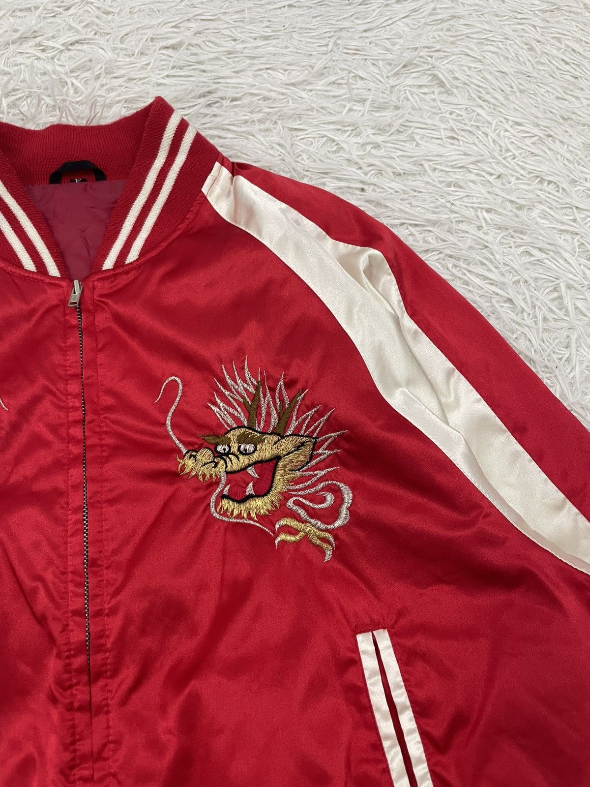Japanese Brand Japan Dragon Embroidered Sukajan Jacket Size US L / EU 52-54 / 3 - 3 Thumbnail