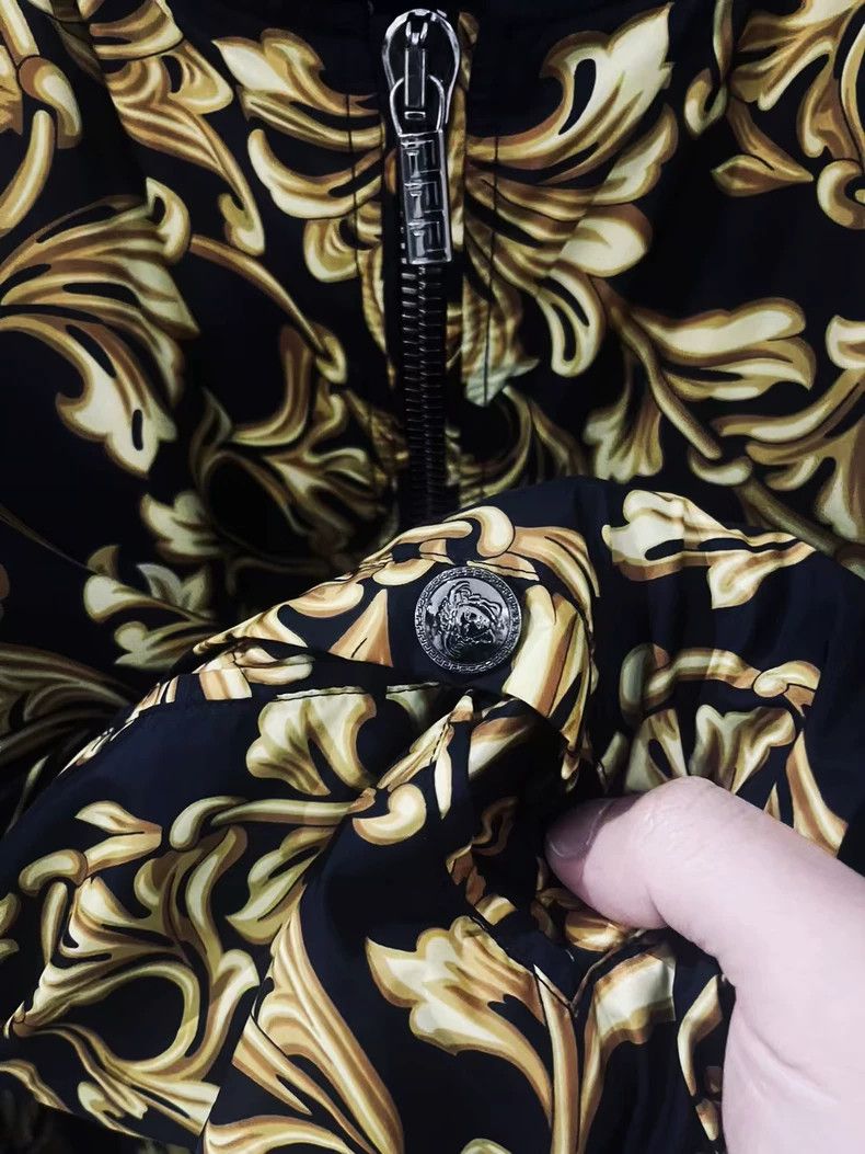Versace Versace Jacket Black Gold Baroque Print Men's Bomber Jacke Size US XXL / EU 58 / 5 - 3 Thumbnail