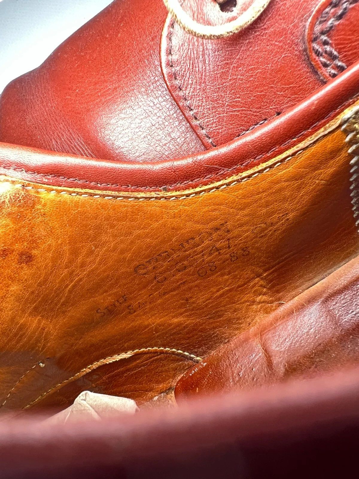 Grenson Grenson Footmaster Men's Leather Brown Red Shoes Size US 9.5 / EU 42-43 - 8 Thumbnail