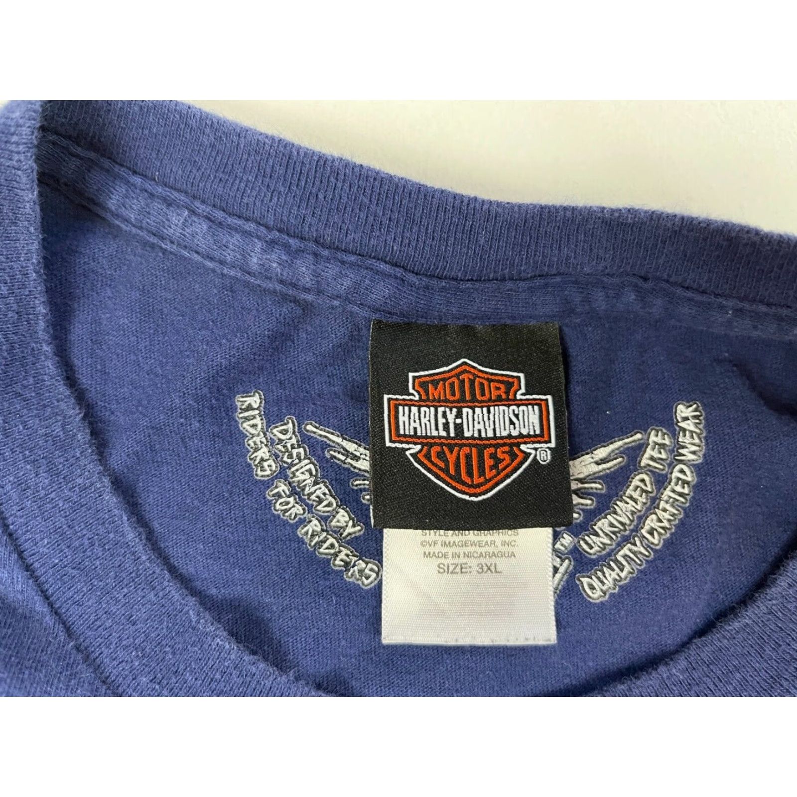 Harley Davidson Harley-Davidson T-Shirt Mens Shirt Short Sleeve Crew Neck 3XL Navy Blue Double-Sided 2016 Orlando FL) Size US XXL / EU 58 / 5 - 6 Thumbnail