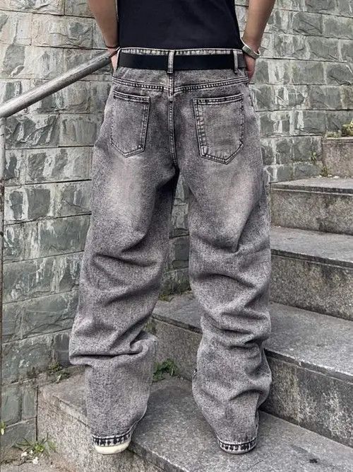 Jean Washed Y2k Denim Jeans Skate fit Baggy Size US 32 / EU 48 - 4 Thumbnail