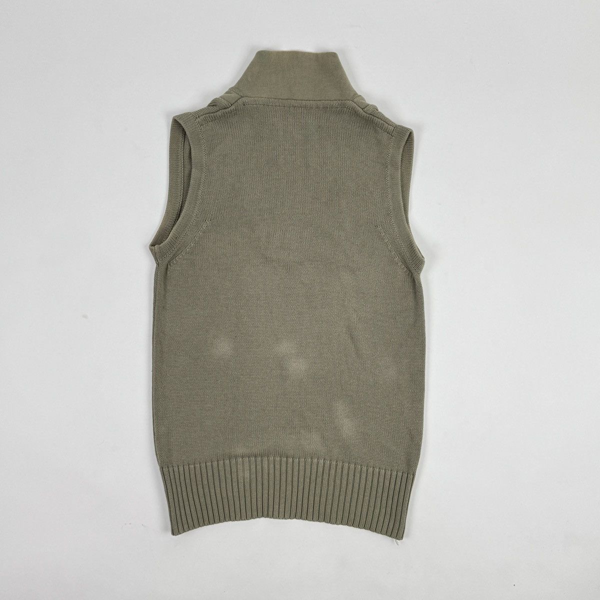 Maison Margiela SS2002 Martin Margiela Military Green Cotton Knitted Vest Size US S / EU 44-46 / 1 - 4 Thumbnail
