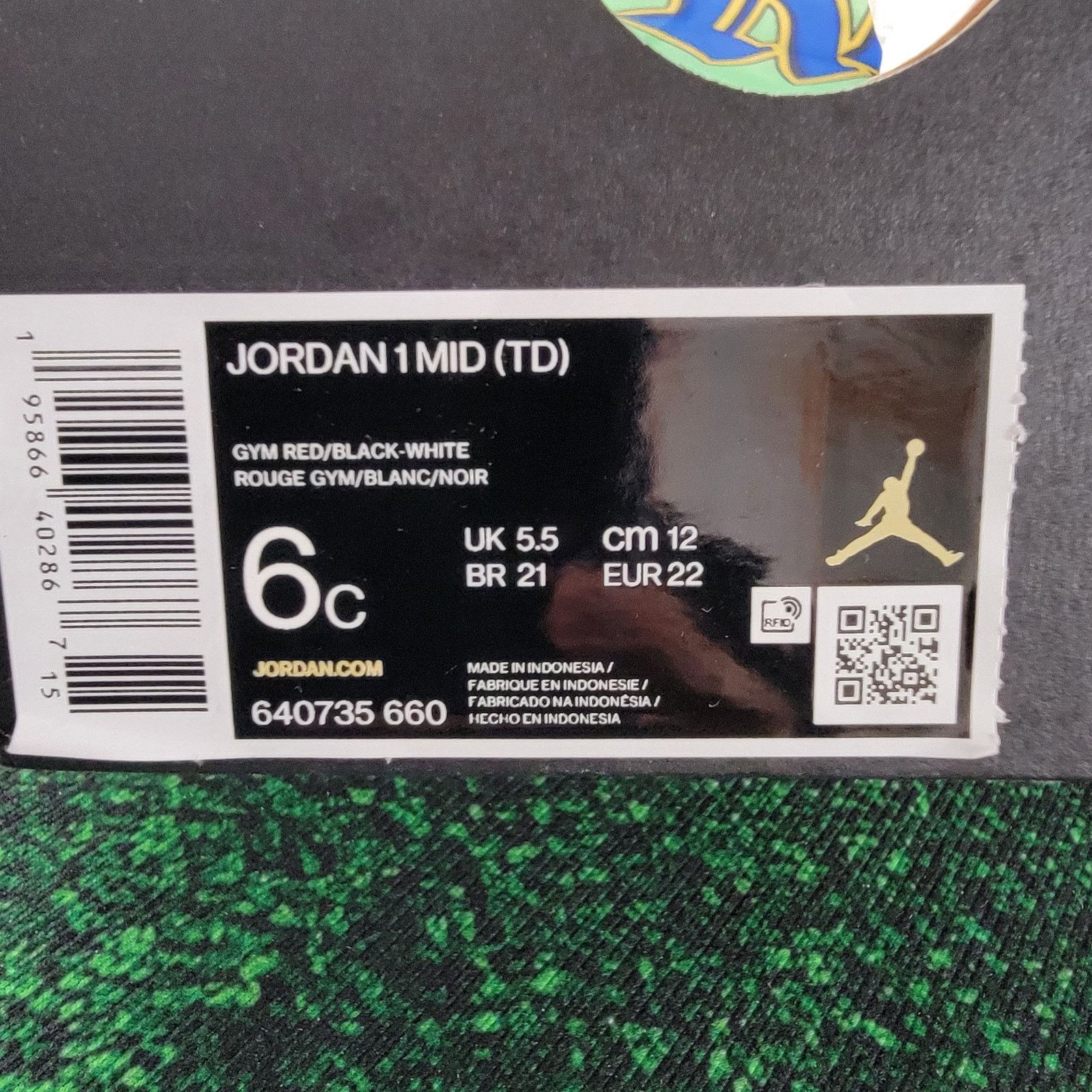 Nike Toddler's Jordan 1 Mid Reverse Bred Gym Red/Black-White Sz 6 Size US 6 / EU 39 - 7 Thumbnail