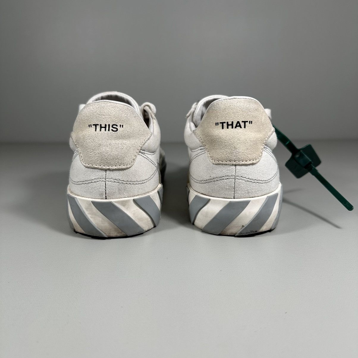Off-White Off-White Virgil Abloh Vulc Eco White Grey Sneakers Size US 8.5 / IT 38.5 - 9 Thumbnail