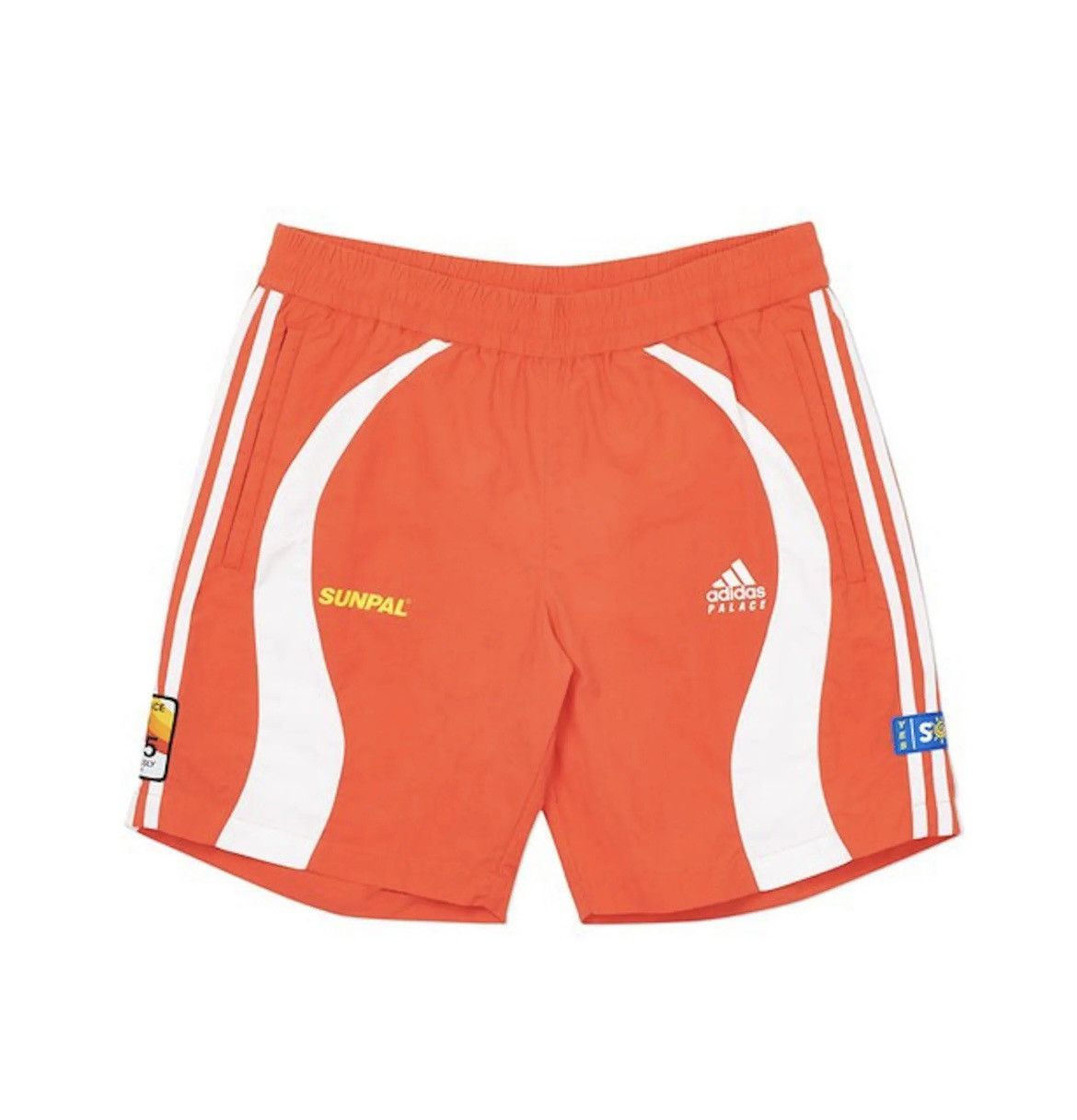 image of Palace X Adidas Sunpal Swim Shorts in Orange, Men's (Size 30)