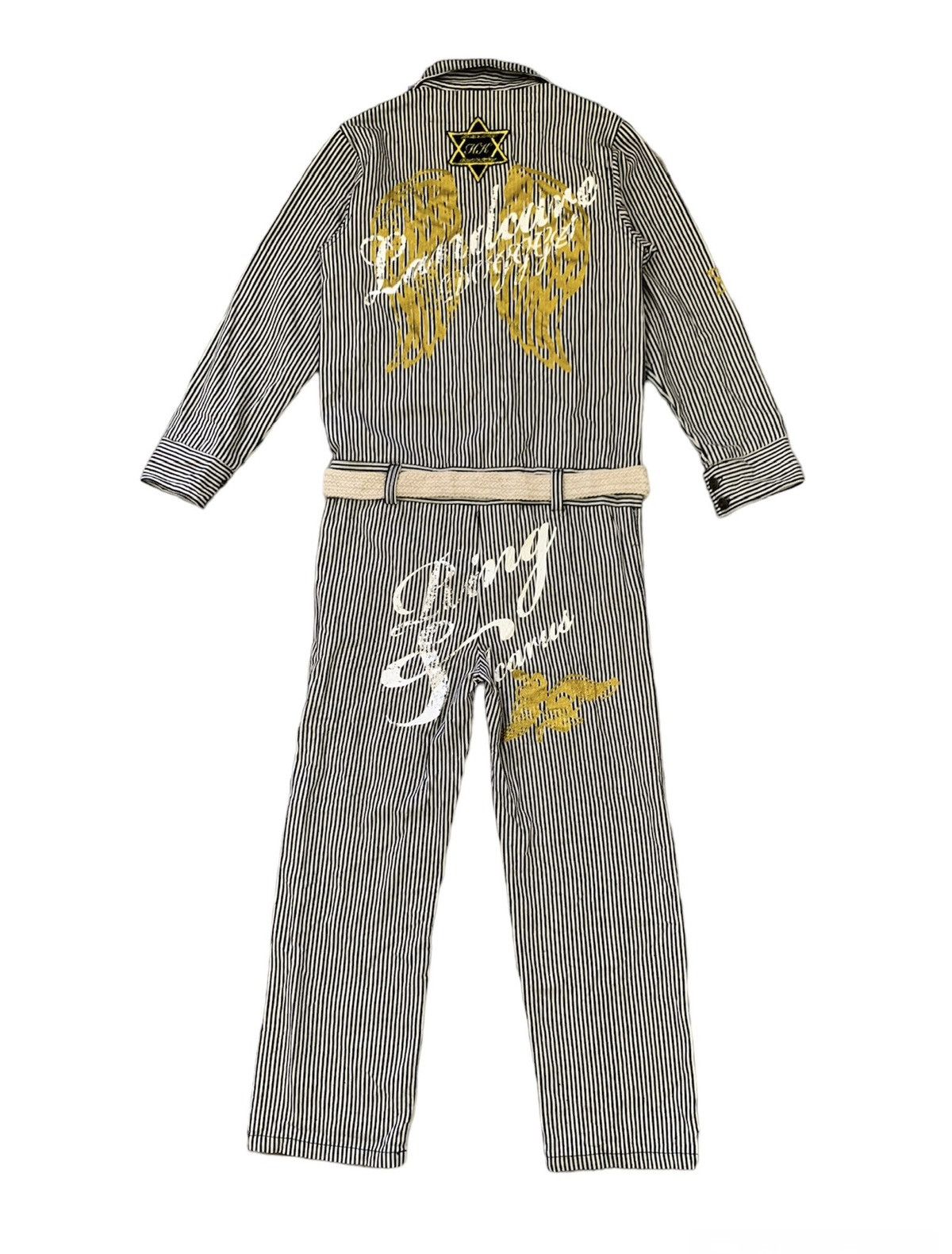 Japanese Brand Dia Star Cozy Art Stripes Overall Size US 34 / EU 50 - 2 Thumbnail