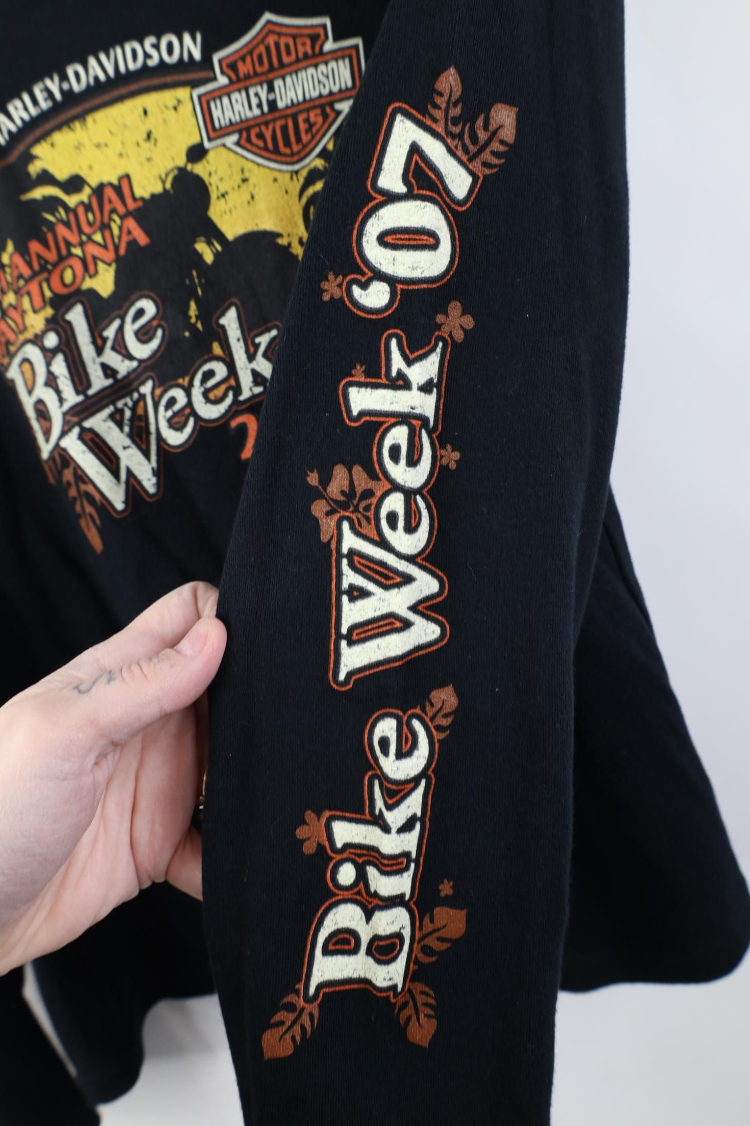 Harley Davidson Vintage Y2K 2007 Harley Davidson Week Long Sleeve T-Shirt Size L / US 10 / IT 46 - 5 Thumbnail